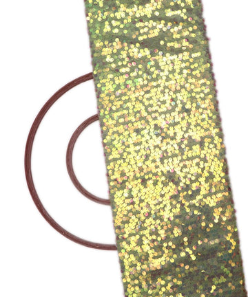 light green sequin net embroidery fabric